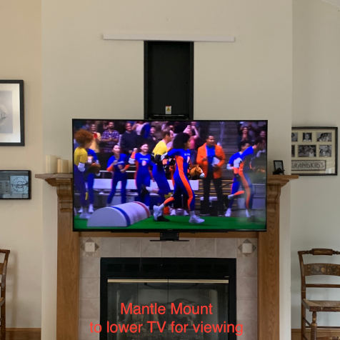 Mantle Mount to lower TV
                                for viewing