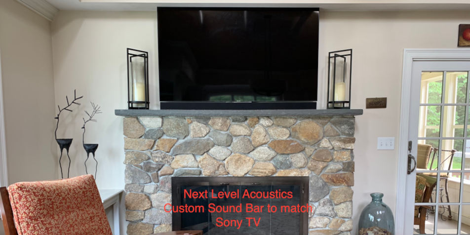 Next Level
                                Acoustics custom sound bar to match Sony TV